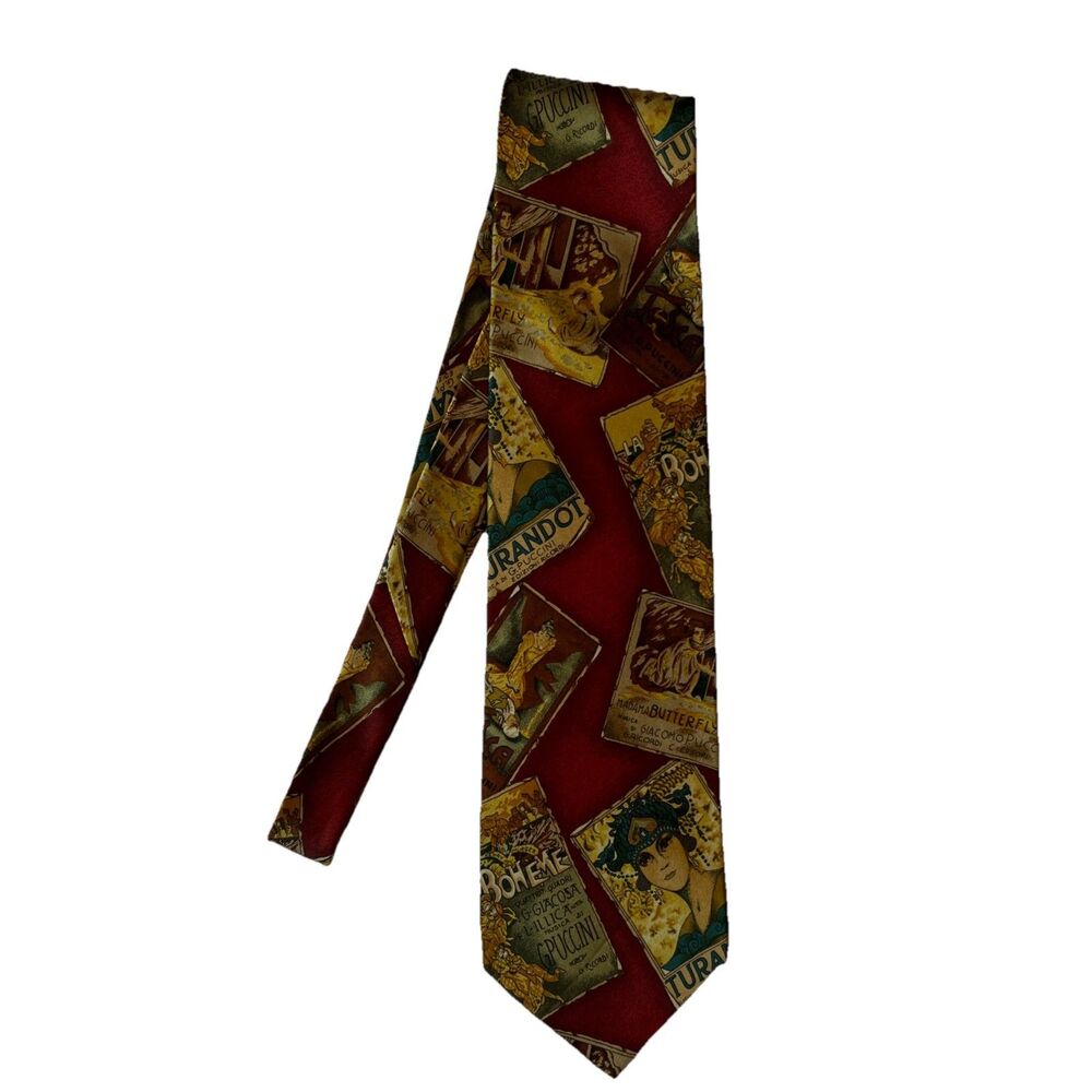 Vintage Necktie Audrey Buckner Metropolitan Opera 100% Silk